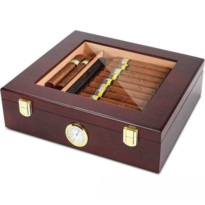 Cigar Humidor Box Cigar Case w - Home Fragrance Maple Walnut recension och pris