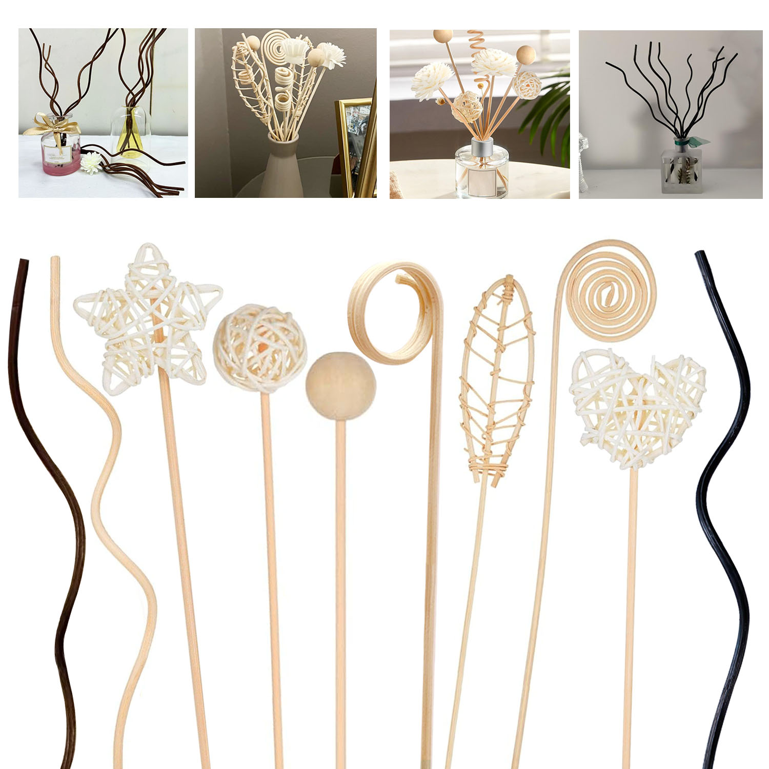 5/15Pcs Long Wavy Rattan Reed  - Home Fragrance London recension och pris