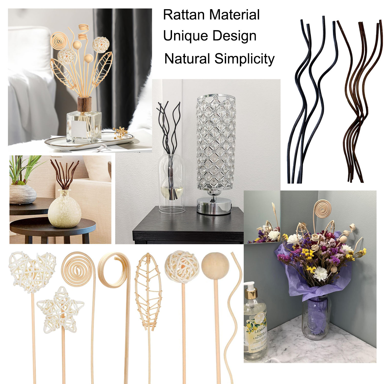 5/15Pcs Long Wavy Rattan Reed  - Home Fragrance London recension och pris