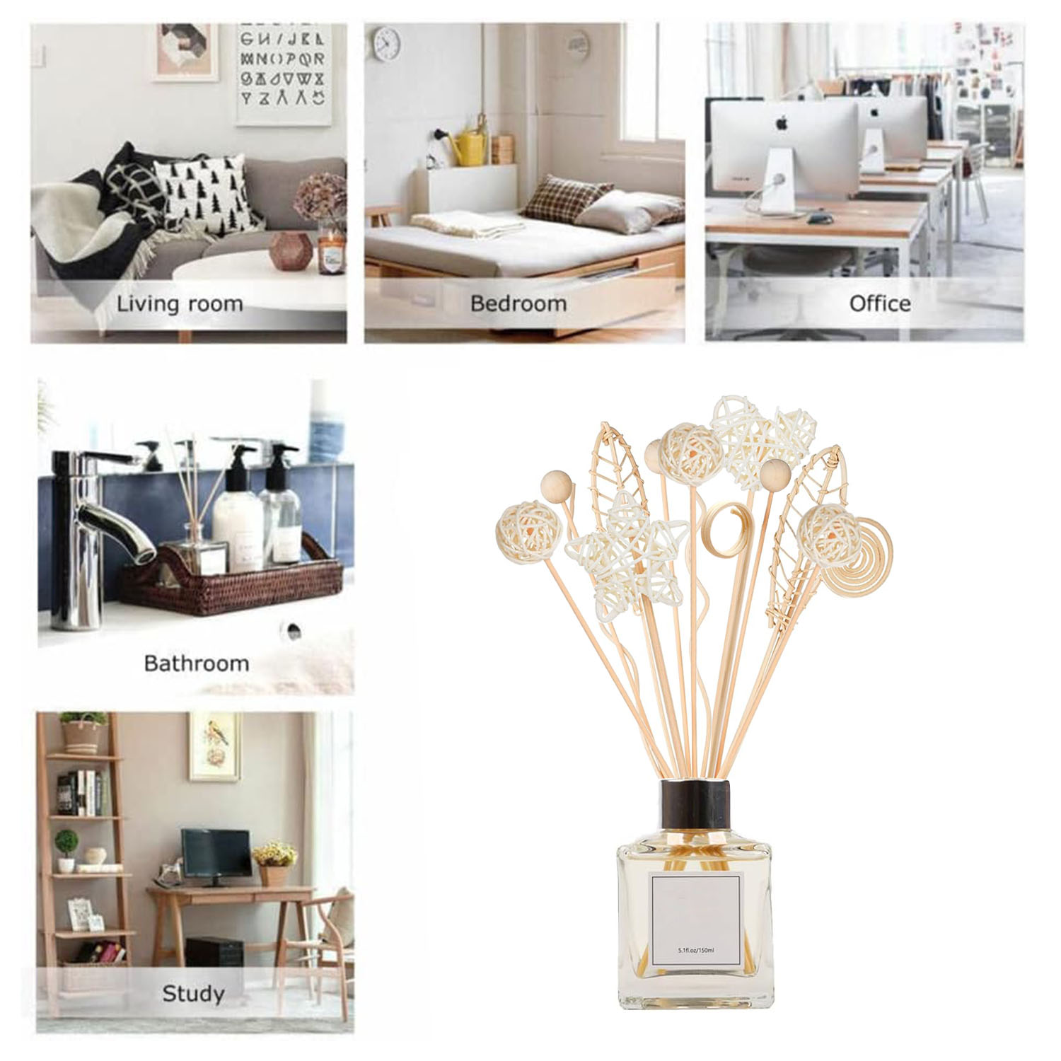 5/15Pcs Long Wavy Rattan Reed  - Home Fragrance London recension och pris