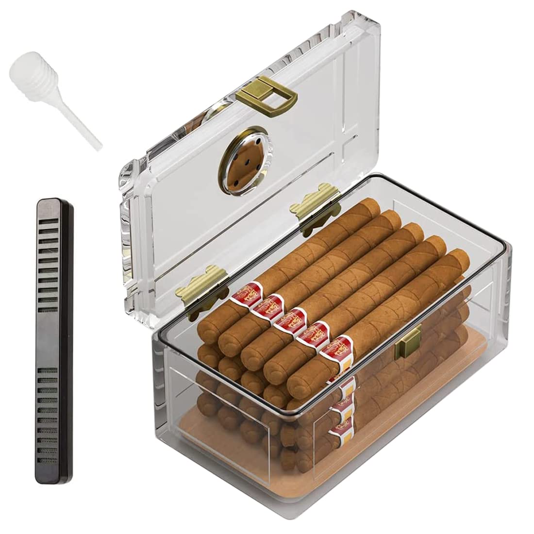 Acrylic Cigar Humidor With Ced - Home Fragrance Maple Walnut recension och pris