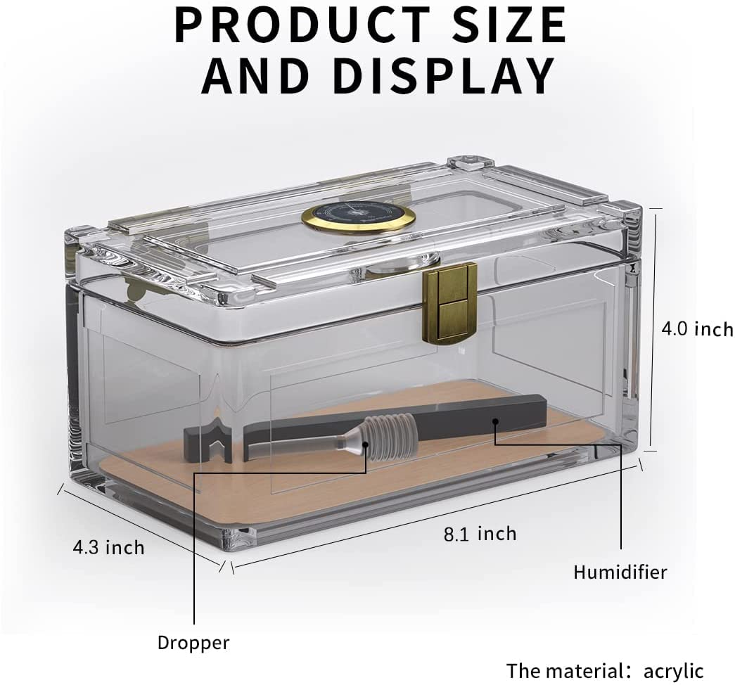 Acrylic Cigar Humidor With Ced - Home Fragrance Maple Walnut recension och pris