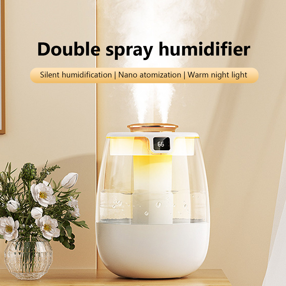 1.3L Air Humidifier Double Spr - Home Fragrance Mist recension och pris