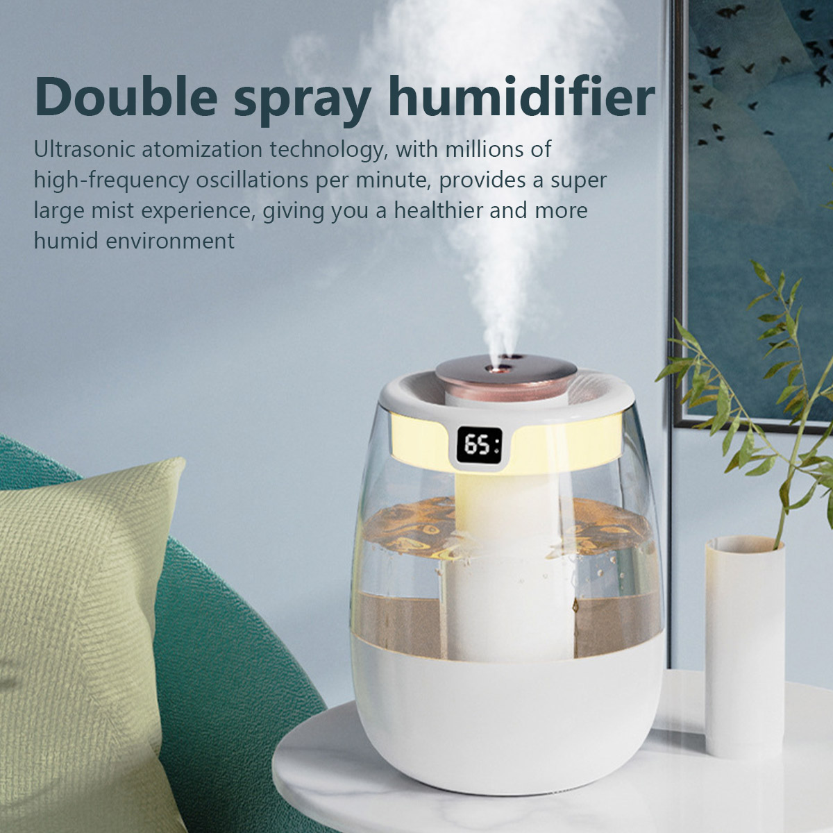 1.3L Air Humidifier Double Spr - Home Fragrance Mist recension och pris