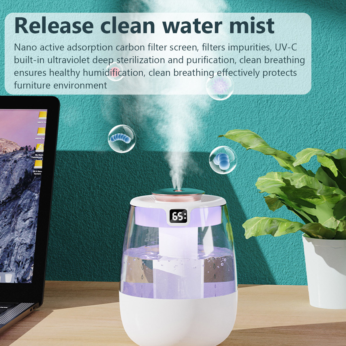 1.3L Air Humidifier Double Spr - Home Fragrance Mist recension och pris